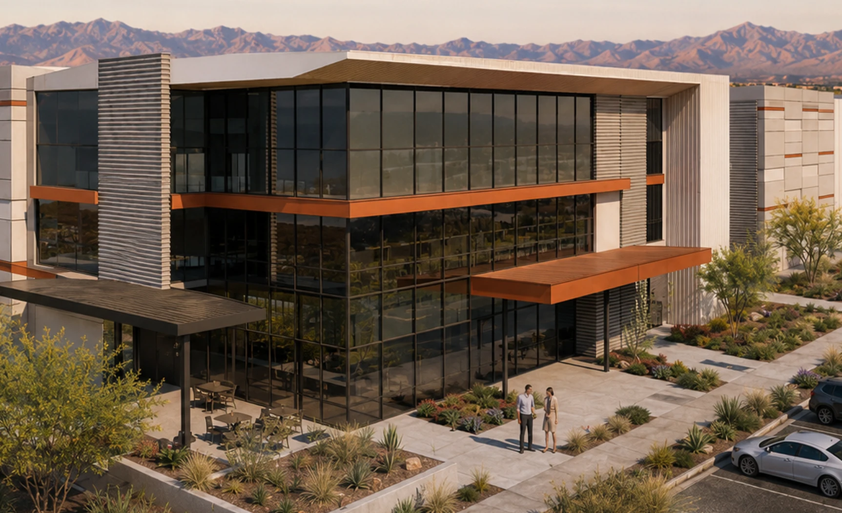 The Block on Elliot. Conceptual rendering of the flagship office building within the 270-acre campus at Elliot and Sossaman roads, Mesa.