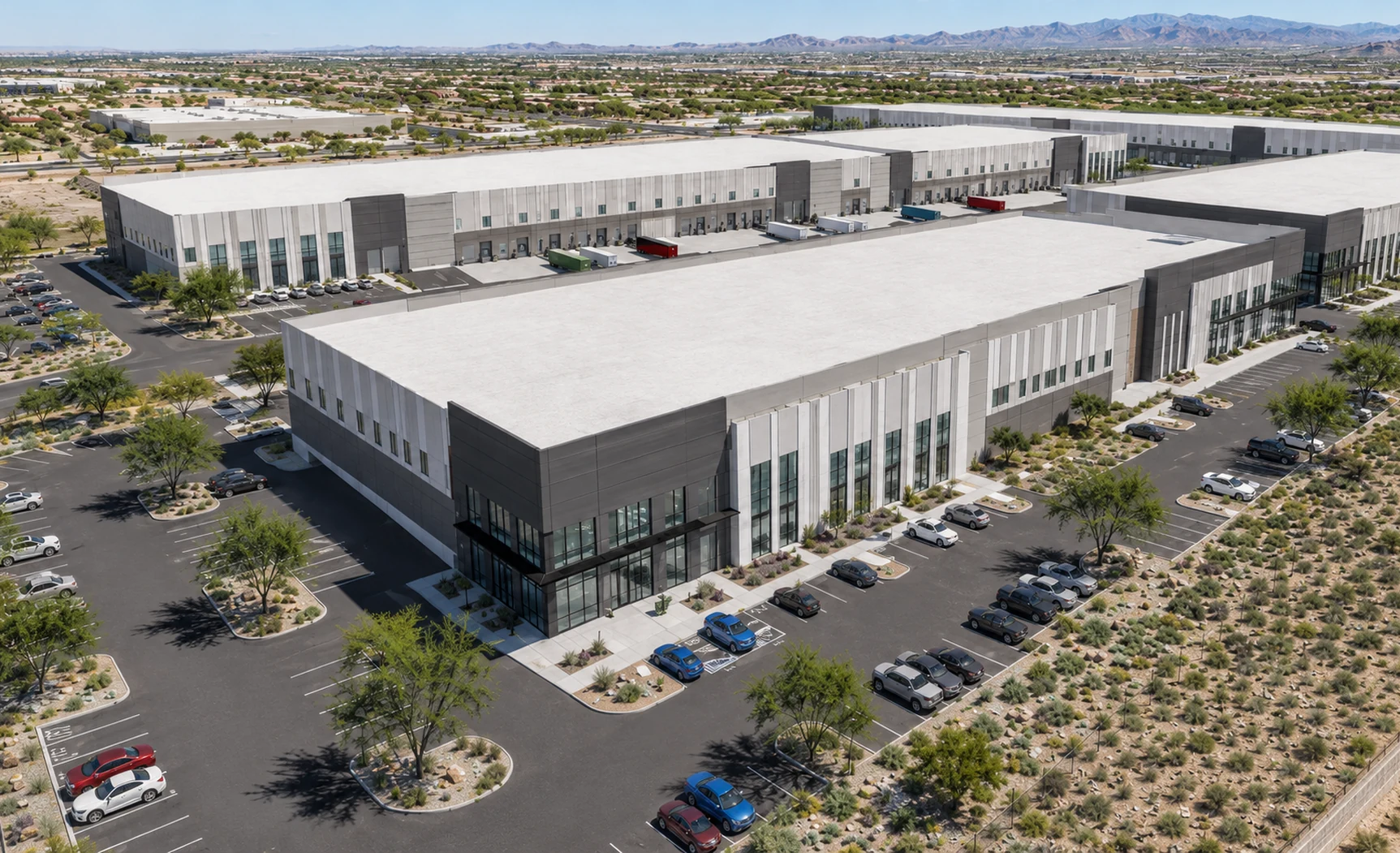 Warner Gateway 202. Conceptual aerial rendering of the 166-acre master-planned park between Loop 202 and Ellsworth Road, Mesa.